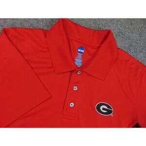 Georgia Bulldogs Polo Shirt Mens Med Red Black‎ Golf Performance